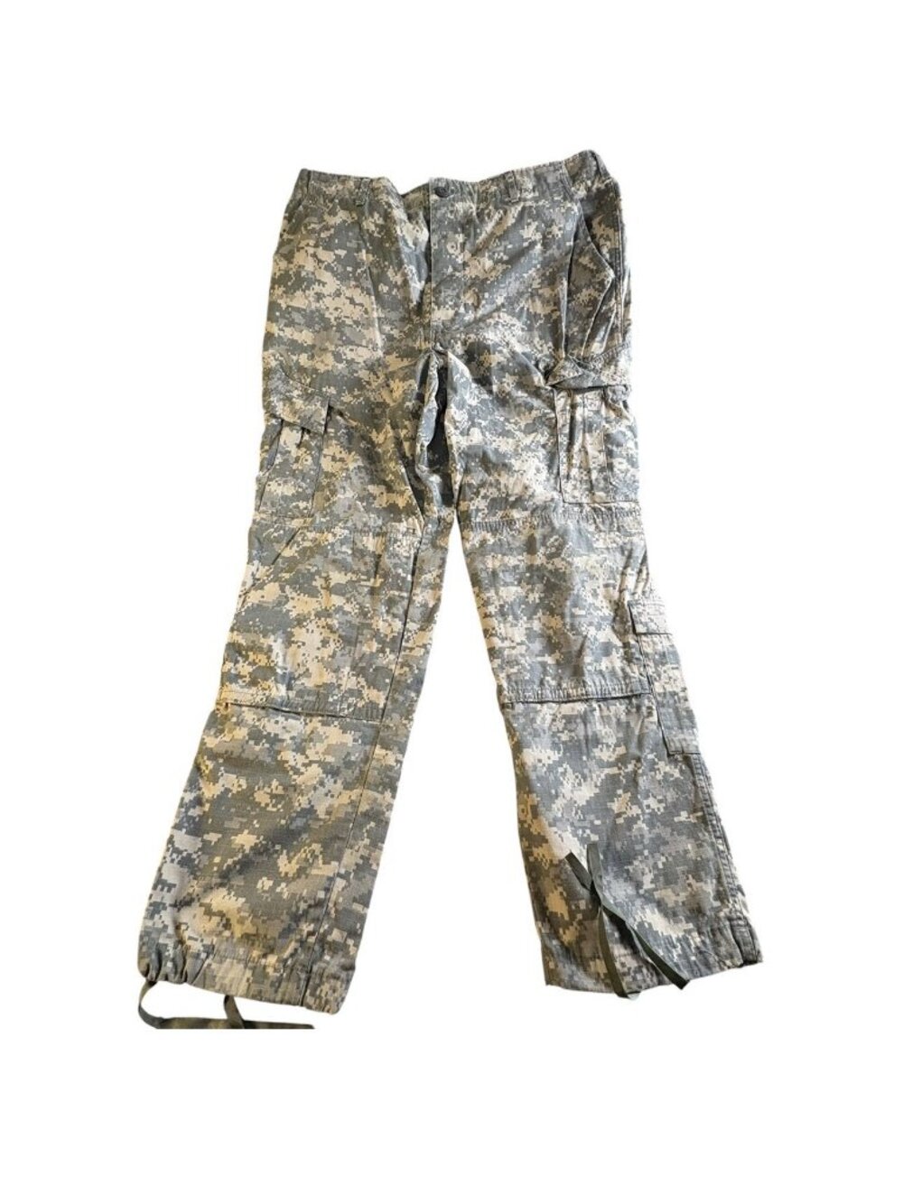 US Army ACU Digital Camo Combat Cargo Pants Large Regular Ripstop